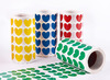 Stickers - Apli - hartjes - basiskleuren - set van 7080 assorti
