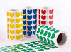 Stickers - Apli - hartjes - basiskleuren - op rol - set van 7080 assorti