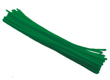 Chenilledraad - 300 x 6 mm - groen - set van 50