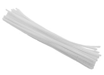 Chenilledraad - 300 x 6 mm - wit - set van 50