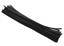 Chenilledraad - 300 x 6 mm - zwart - set van 50