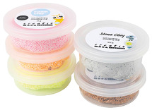 Boetseerklei - Stone Clay - roodoranje harmonie - boetseren - set van 4 x 14g foamclay - 100 g stone clay