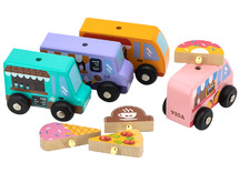 Voertuigen - Viga - food trucks - set van 4 assorti