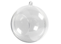 Bol - transparant - met opening - 8 cm diameter - kunststof - set van 5