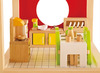 Poppenhuis - Hape - keuken - poppenmeubels - hout - frigo - fornuis - afwasbak - per set