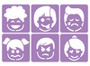 sjablonen - Emoties - set van 6 assorti