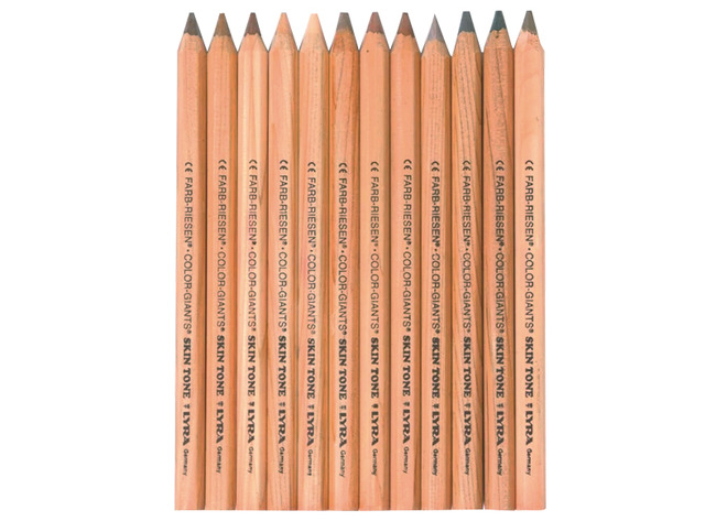 Potloden - kleurpotloden - Lyra Color Giants - zeshoekig - dik - set van 12 assorti