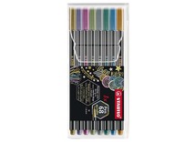Stiften - kleurstiften - Stabilo - Pen 68 - Metallic - set van 8 assorti