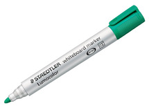 Stiften - whiteboard stiften - Staedtler Lumocolor 351 - ronde punt - 2 mm - groen - set van 10
