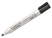 Stiften - whiteboard stiften - Staedtler Lumocolor 351 - ronde punt - 2 mm - zwart - set van 10