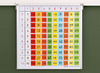 Bord - getallenbord - honderdveld - tellen tot 100 - met gekleurde kaarten - magnetisch - per set
