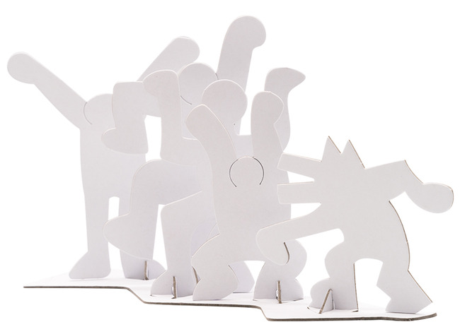 Figuren - karton - 3D - Fiesta Keith Haring - set van 5