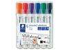 Stiften - whiteboard stiften - Staedtler Lumocolor 351 - schuine punt - set van 6 assorti
