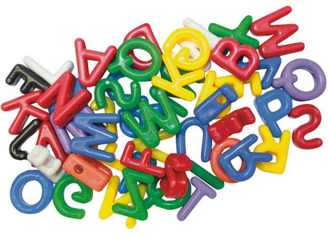 Kralen - hoofdletters - alfabet - rijgen - set van 288