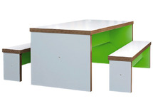 Tafel - bloktafel - lange zitbank - 150 cm