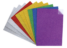 Vellen - foam - A4 - glitter - set van 10 assorti
