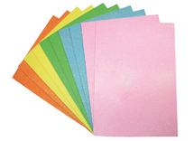 Vellen - foam - A4 - glitter - pastel - set van 10 assorti