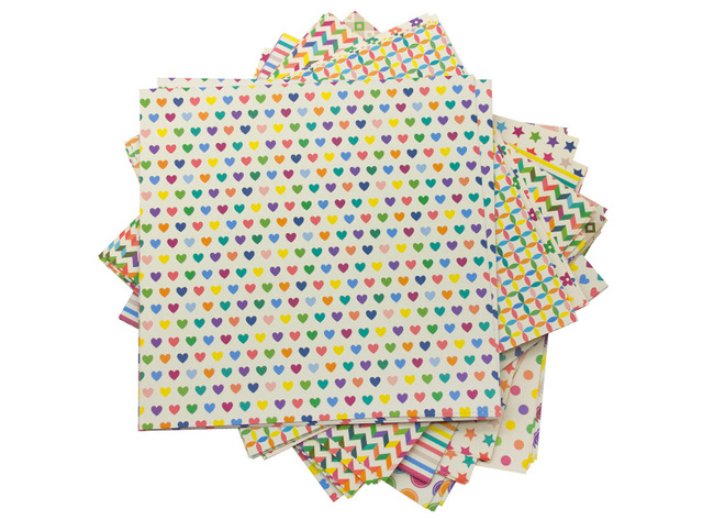 Vouwpapier - vouwblaadjes - Mini Mix - motieven - recto-verso - 15 x 15 cm - 80 g - per 120