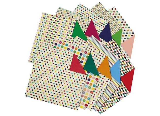 Vouwpapier - vouwblaadjes - Mini Mix - motieven - recto-verso - 15 x 15 cm - 80 g - per 120