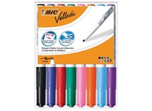 Stiften - whiteboard stiften - BIC Velleda 1741 - rond - set van 8 assorti