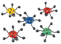 Cadeautje - vensterkruipers - lieveheersbeetje - set van 6 assorti