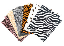 vilt - glitter - dierenprint - 20x30 cm - set van 10 vel