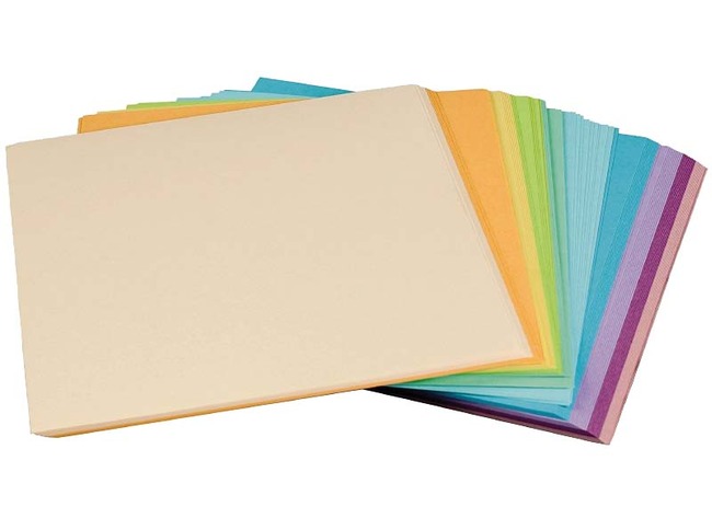 Knutselpapier - vouwbladen - pastel - 14 x 14 cm - set van 100