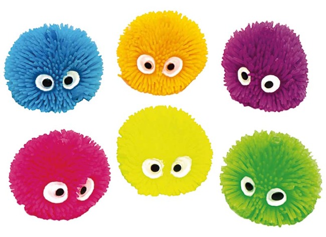 Cadeautje - squeezie balletjes - set van 6 assorti