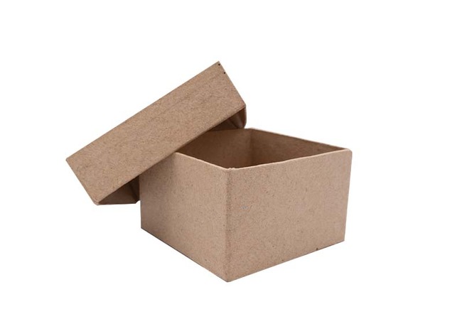 Karton - kartonnen doosje - vierkant - klein - set van 10