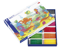 Stiften - kleurstiften - Staedtler Noris Jumbo - 12 x 12 kl - klaspak - set van 144 assorti