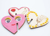 Decoratiemateriaal - glasmarkeerder - hout - hart - set van 10