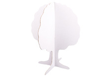 Figuren - bomen - karton - blanco - set van 10 assorti