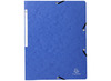 Mappen - elastomap - Exacompta - A4 - karton - zonder kleppen - blauw - per stuk