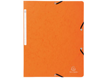 Mappen - elastomap - Exacompta - A4 - karton - zonder kleppen - oranje - per stuk