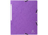 Mappen - elastomap - Exacompta - A4 - karton - zonder kleppen - paars - per stuk
