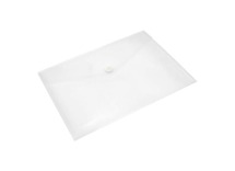 Enveloptassen - A5 - transparant - met velcro-sluiting - wit - set van 10