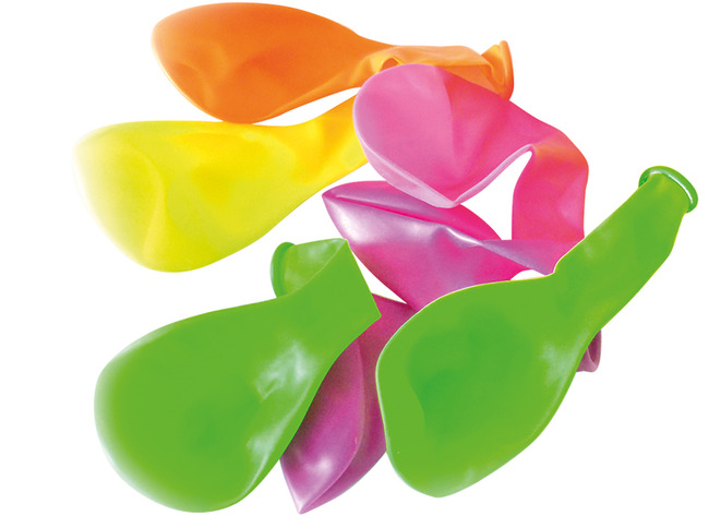 Ballonnen - 25 cm - neonkleuren - set van 100 assorti