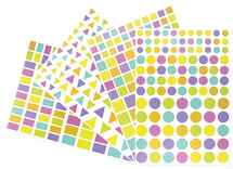 Stickers - geometrische vormen - pastel - set van 4170