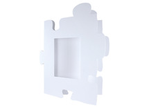 Kaarten - fotokader - passe-partout - blanco - rechthoekig - puzzelstuk - 17,5 x 20 cm - set van 15