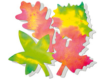 Knutselpapier - kleurabsorberend - bladfiguren - set van 80 assorti