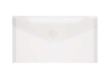 Enveloptas - C5/6 - transparant - met velcro-sluiting - wit - set van 10