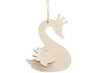 Figuren - hout - decoratie zwaan - 3D - set van 6