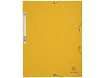 Mappen - elastomap - Exacompta - A4 - karton - met kleppen - geel - per stuk