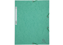 Mappen - elastomap - Exacompta - A4 - karton - met kleppen - groen - per stuk