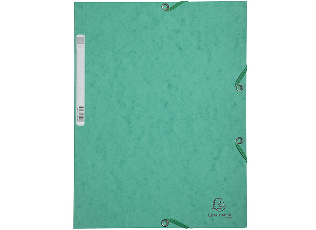 Mappen - elastomap - Exacompta - A4 - karton - met kleppen - groen - per stuk