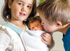 Poppen - babypop - Miniland Baby Doll - met haar - 38 cm - jongen - europees - syndroom van Down - per stuk