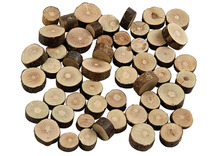 Hout - schijven - boomstam - midi - rond - 1 tot 1,5 cm diameter - zak van 230 g