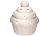 Theelichthouder - terracotta - aardewerk - cupcake - set van 3