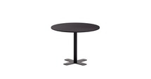 Tafel - Centrale Voet - Kruisvoet - 90 cm x 90 cm x 76 cm - onderstel aluminium (ral9006) - blad natuur - per stuk