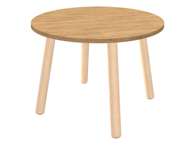 Tafel - bijzettafel - Ultra - 46 cm x 46 cm x 65 cm - honey oak - per stuk